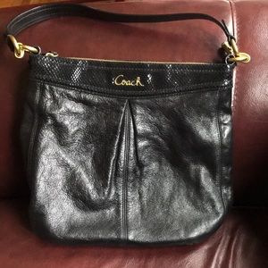 Black leather Coach bag